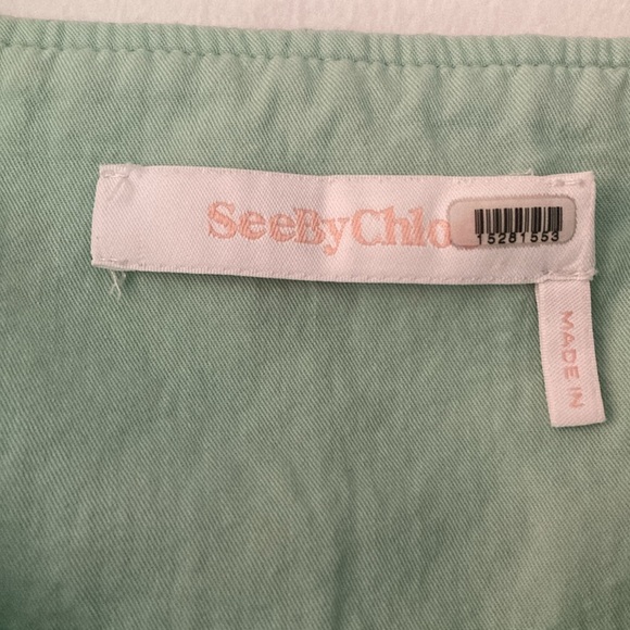 See by Chloe turquoise women’s top sz L / 44 - Picture 6 of 8